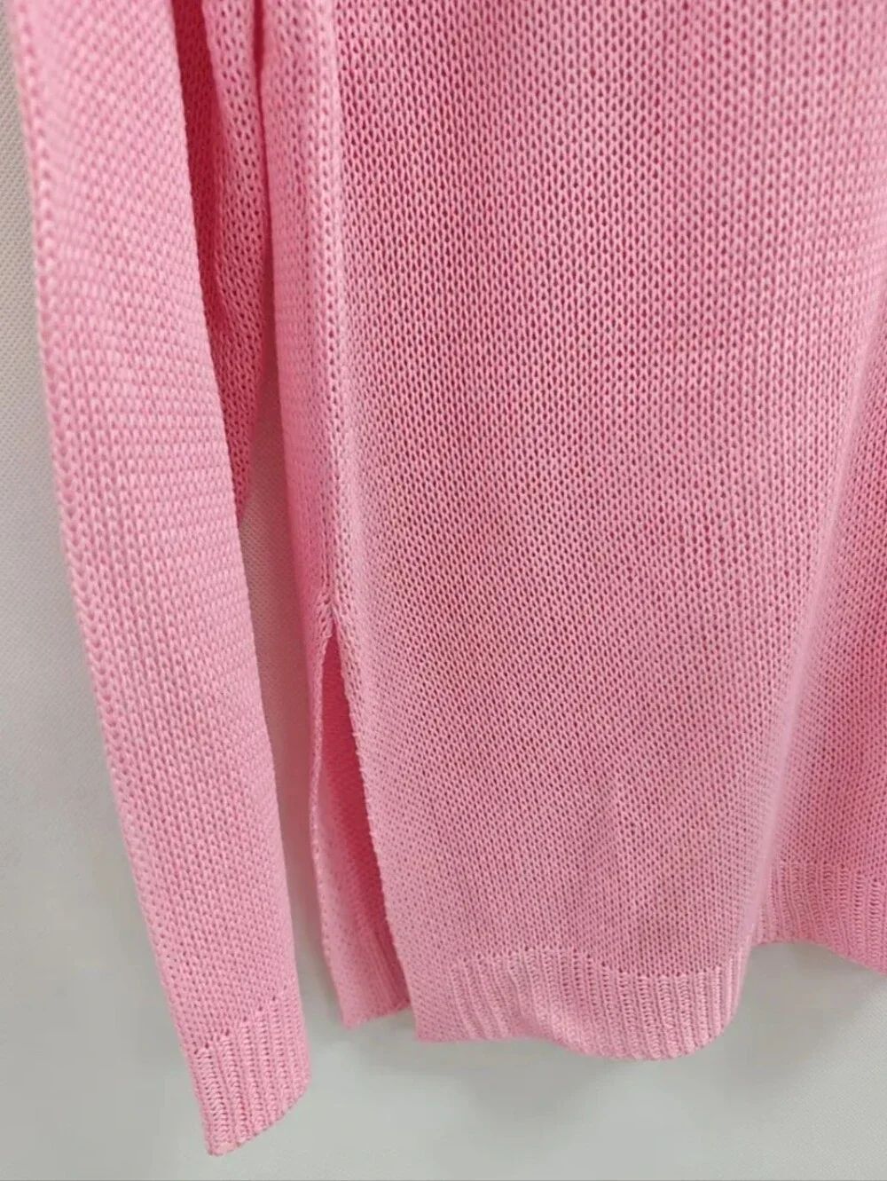 Women’s Pink 'BEACH' Lightweight Scoop Neck Sweater - Picture 2 of 4
